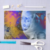 atomares abstraktes Gewebepapier Seidenpapier (Handwerk)