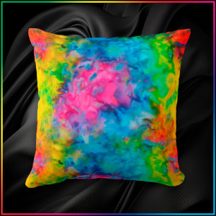 [Atomares Batik] V2 psychedelische Regenbogenfarbe Kissen