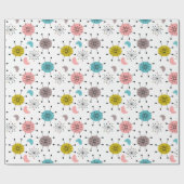 Atomares Retro-Sternenmuster Geschenkpapier (Flach)