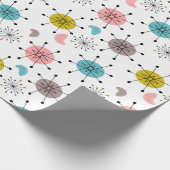 Atomares Retro-Sternenmuster Geschenkpapier (Ecke)