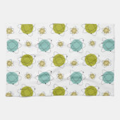 Atomares Sonnensystem Mitte des Jahrhunderts Moder Geschirrtuch (Horizontal)