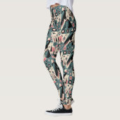 Atomarisches Retro-Adler-Geometrisches Design Leggings (Links)