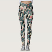 Atomarisches Retro-Adler-Geometrisches Design Leggings (Vorderseite)