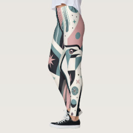 Atomarisches Retro-Adler-Geometrisches Muster   Leggings