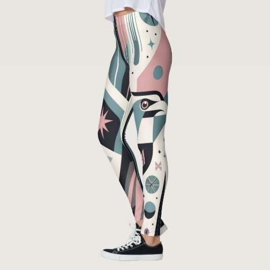 Atomarisches Retro-Adler-Geometrisches Muster   Leggings (Links)