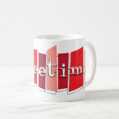 Atomart Retro Coffeetime Kaffee-Tasse (rot) Kaffeetasse (VorderseiteRechts)