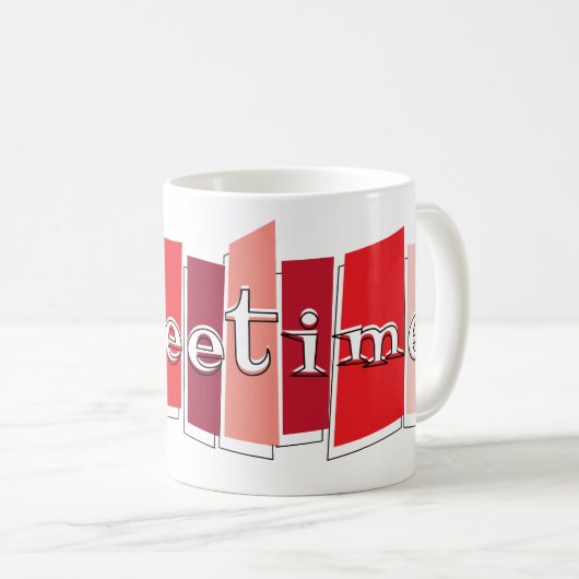 Atomart Retro Coffeetime Kaffee-Tasse (rot) Kaffeetasse (VorderseiteRechts)