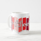 Atomart Retro Coffeetime Kaffee-Tasse (rot) Kaffeetasse (Vorderseite Links)