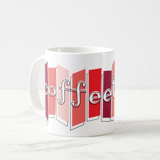 Atomart Retro Coffeetime Kaffee-Tasse (rot) Kaffeetasse (Vorderseite Links)