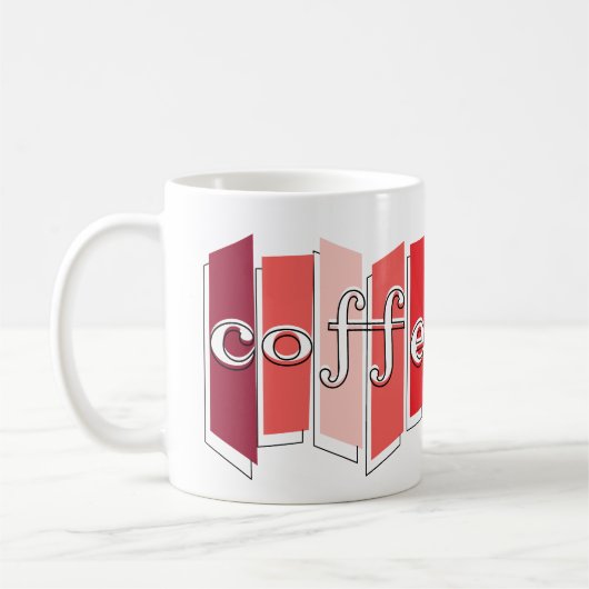 Atomart Retro Coffeetime Kaffee-Tasse (rot) Kaffeetasse (Links)