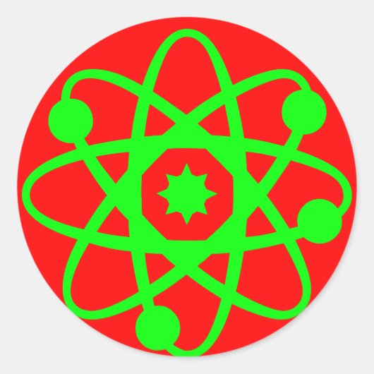 Atomaufkleber Runder Aufkleber (Vorderseite)