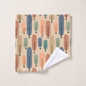 Atombäume Retro Badhandtuch Set (Waschlappen)