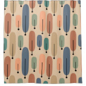 Atombäume Retro Duschvorhang (Vorderseite)