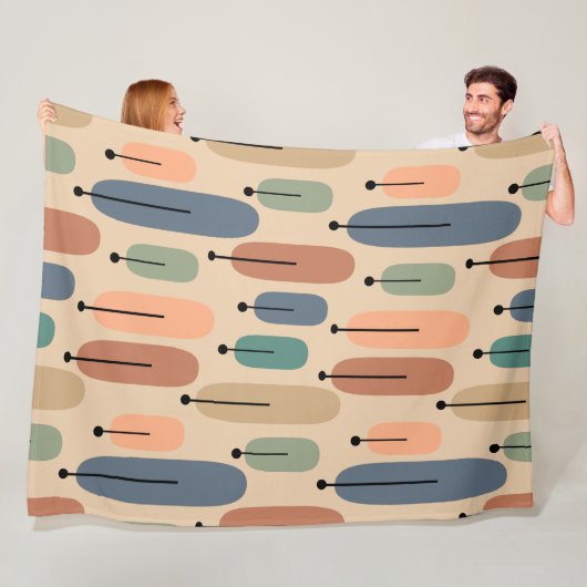 Atombäume Retro Fleecedecke (Beispiel)