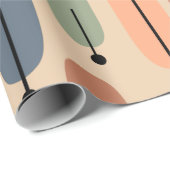 Atombäume Retro Geschenkpapier (Rolleneckpunkt)