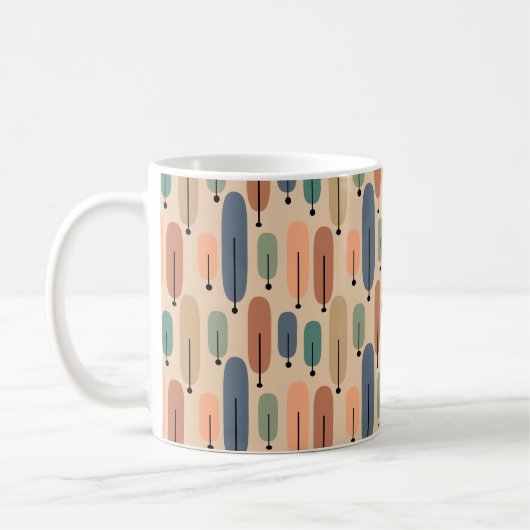 Atombäume Retro Kaffeetasse (Links)
