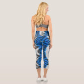 Atomblau Capri Leggings (Rückseite)
