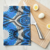 Atomblau Geschirrtuch (Viertel Falte)