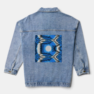 Atomblau Jeansjacke