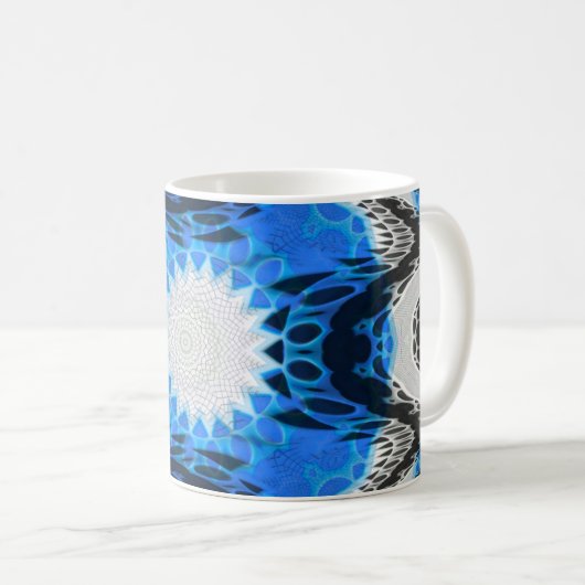 Atomblau Kaffeetasse (VorderseiteRechts)
