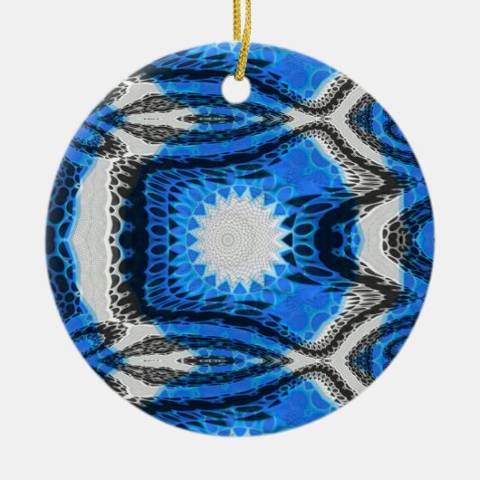 Atomblau Keramik Ornament (Vorne)