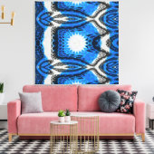 Atomblau Leinwanddruck (Insitu (Wohnzimmer))