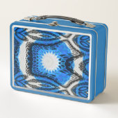 Atomblau Metall Brotdose (Vorderseite)