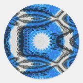 Atomblau Runder Aufkleber (Vorderseite)