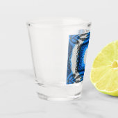 Atomblau Schnapsglas (Links)