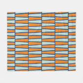 Atomblöcke aus dem Mittelalter, Aqua, Orange, Blau Fleecedecke (Vorderseite (Horizontal))