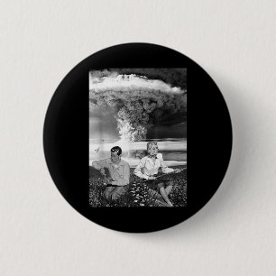 Atombombe Cloud Nuklear War Retro Vintag Milita Button
