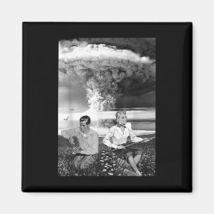 Atombombe Cloud Nuklear War Retro Vintag Milita Magnet