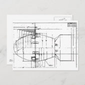 Atombombe Fat Man Postkarte (Vorne/Hinten)