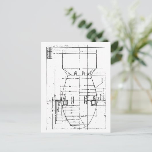 Atombombe Fat Man Postkarte (Stehend Vorderseite)