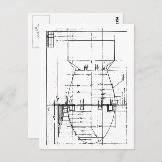 Atombombe Fat Man Postkarte (Vorne/Hinten)