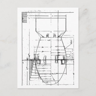 Atombombe Fat Man Postkarte