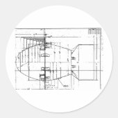 Atombombe Fat Man Runder Aufkleber (Vorderseite)