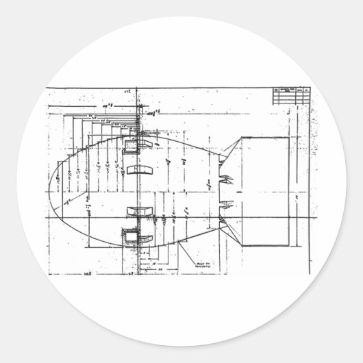 Atombombe Fat Man Runder Aufkleber (Vorderseite)