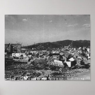 Atombombe-Foto des Zweiten Weltkrieges Hiroshima Poster
