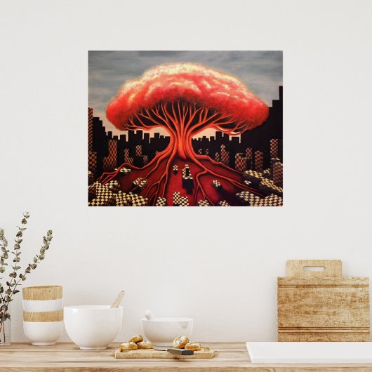 Atombombenbaum Poster (Küche)
