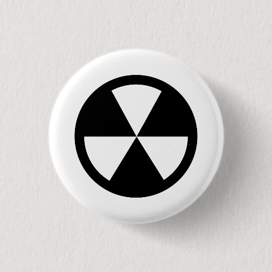 "Atombunker-" Piktogramm-Knopf Button (Vorderseite)