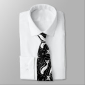 AtomCoole Katze Mitte des Jahrhunderts Moderne Wei Krawatte (Gebunden)