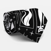 AtomCoole Katze Mitte des Jahrhunderts Moderne Wei Krawatte (Gerollt)