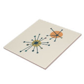 Atomcreme aus der Mitte des Jahrhunderts, dunkel A Fliese (Seite)