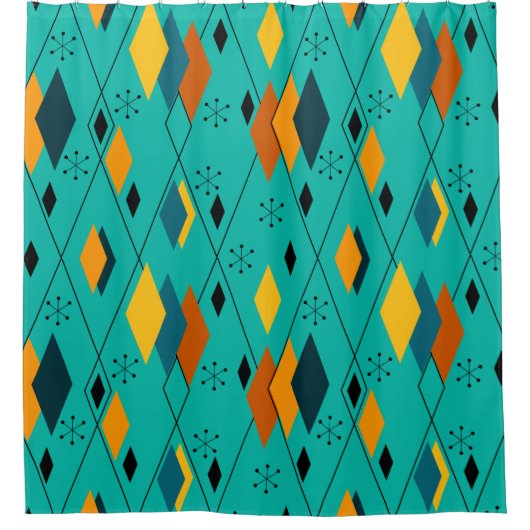 Atomdiamanten Duschvorhang (Vorderseite)