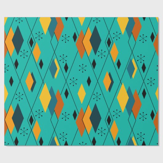 Atomdiamanten Geschenkpapier (Flach)