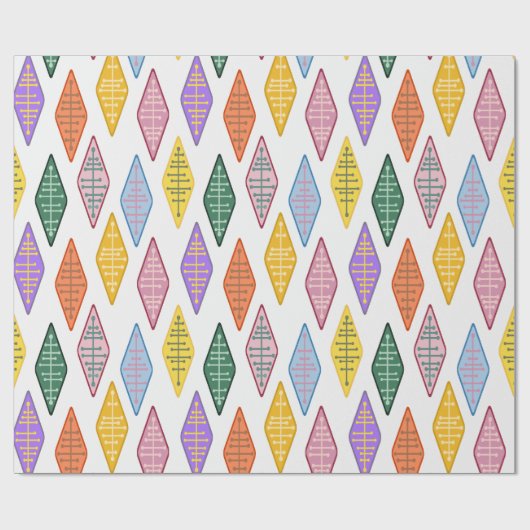 Atomdiamanten Geschenkpapier (Flach)