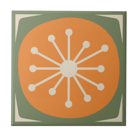 Atomdot Mid Century Moderner Retro 50er 60er Fliese (Vorderseite)