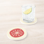 Atomdot Midjahrhundert Modernes Retro Initial Red Getränkeuntersetzer (Seite)