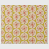 Atomdots Retro mitteles Mod Muster Mustard Orange Geschenkpapier (Flach)